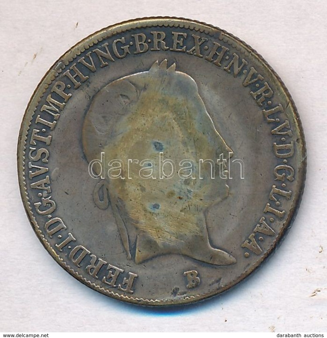 1844B 20kr Ag 'V. Ferdinánd' T:3 
Huszár 2081., Unger III.:1419. - Sin Clasificación