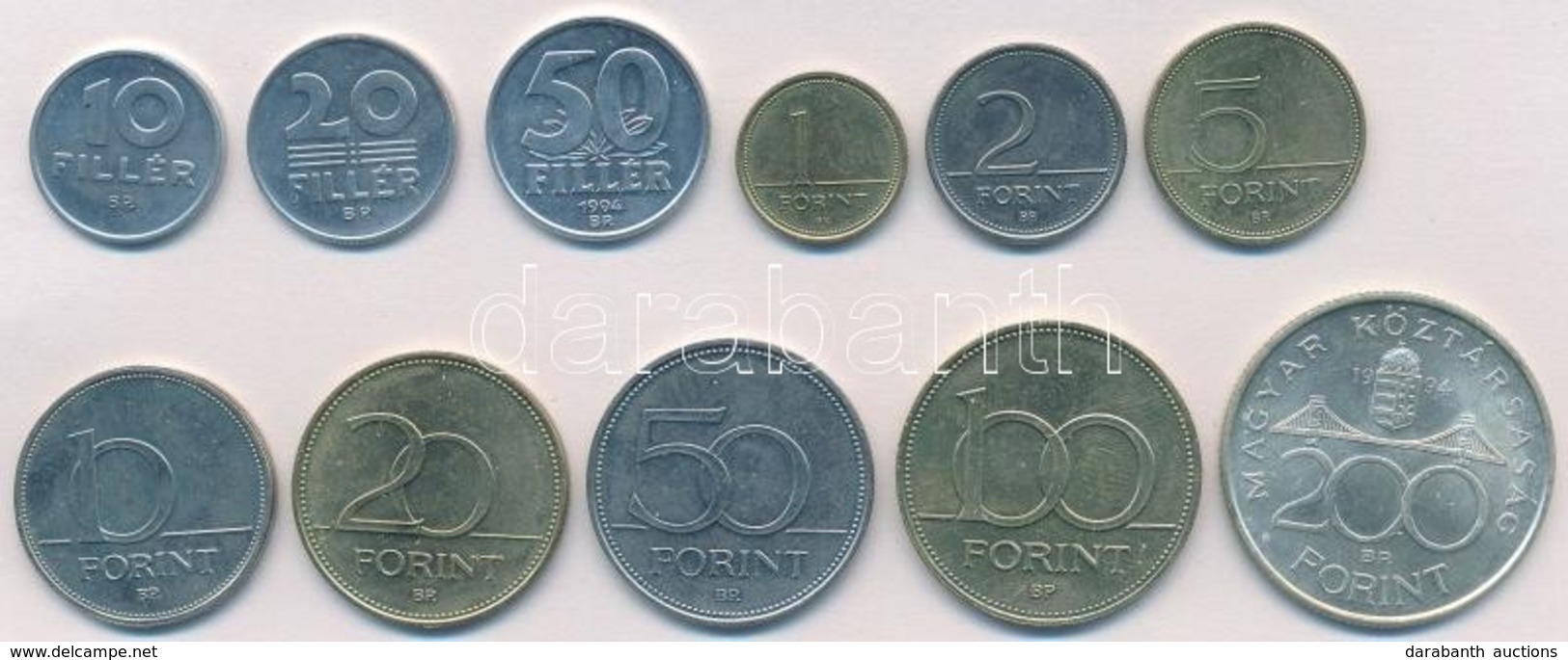 1994. 10f-200Ft (11xklf) Forgalmi Sorból Kiszedett érmékb?l T:1-,2 - Ohne Zuordnung