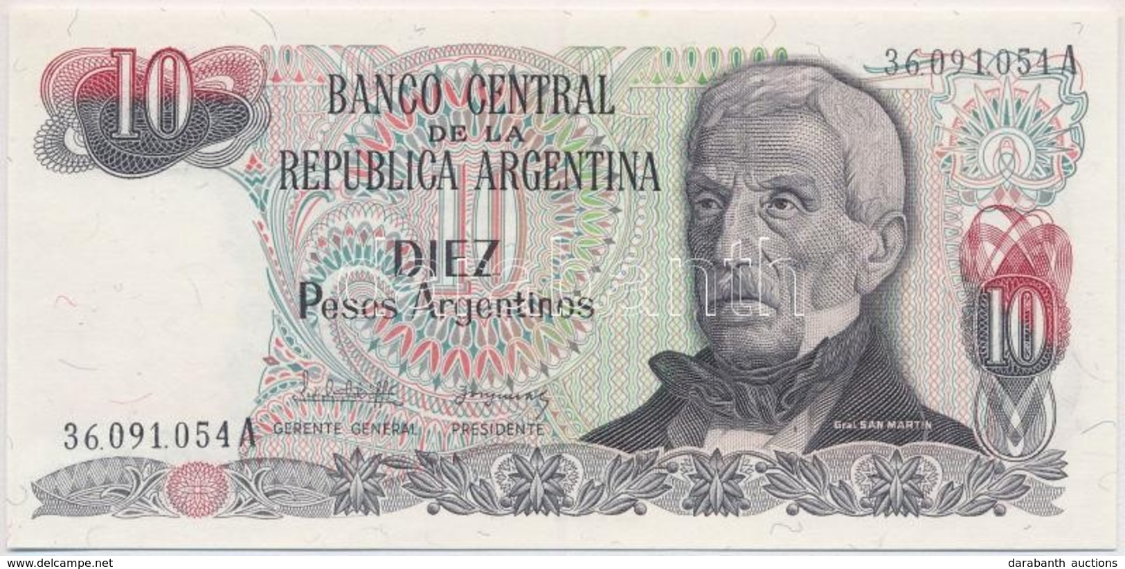 Argentína 1983-1984. 10P T:I
Argentina 1983-1984. 10 Pesos C:UNC
Krause 313 - Ohne Zuordnung