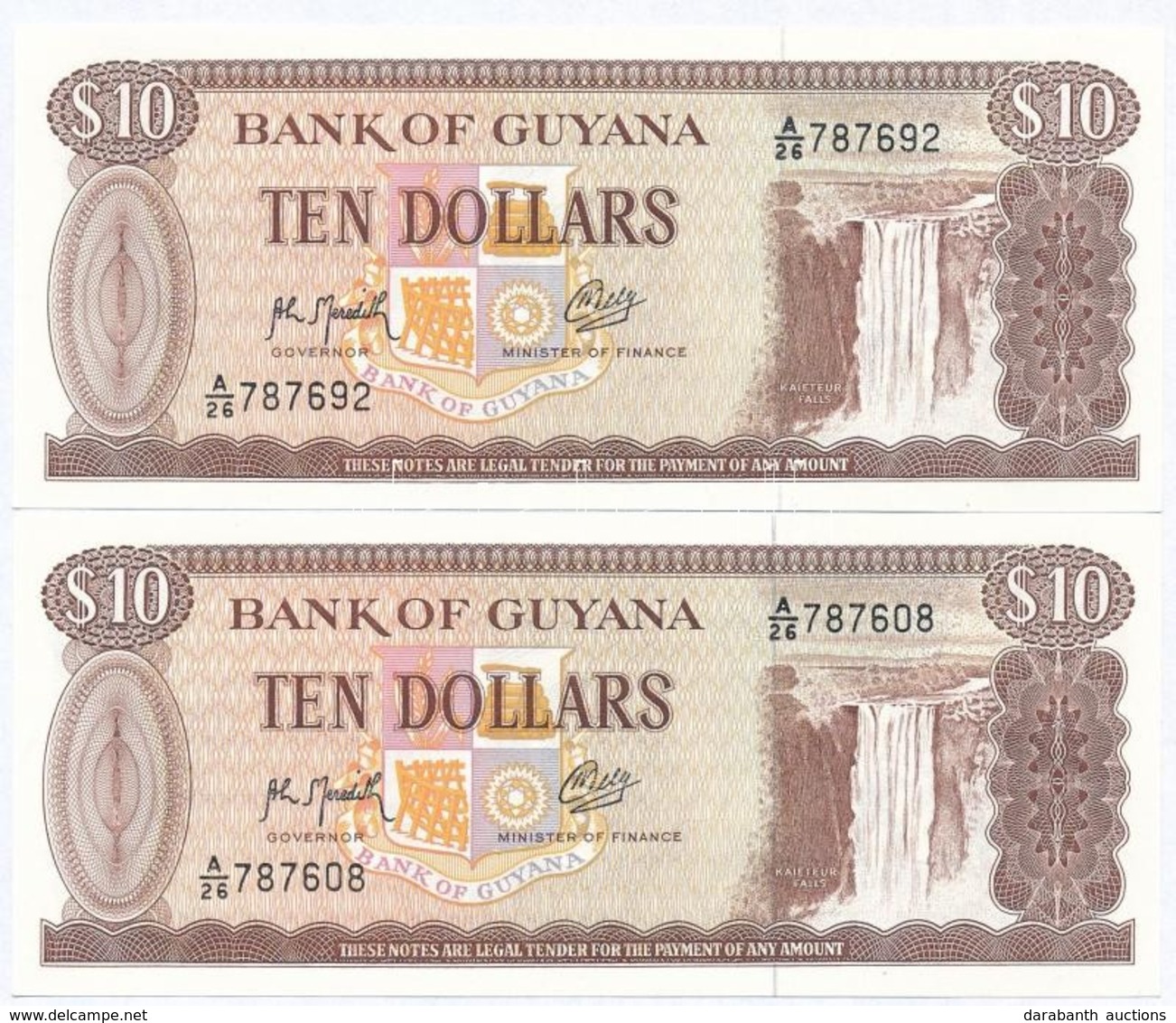 Guyana 1992. 10$ (2x) + 1996. 20$ (4x) T:I
Guyana 1992. 10 Dollars (2x) + 1996. 20 Dollars (4x) C:UNC - Sin Clasificación