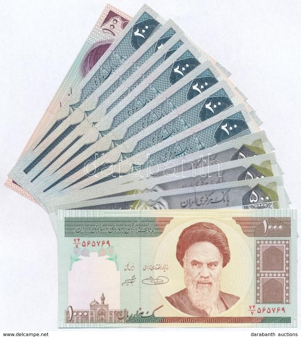 Irán ~2003. 100R-1000R 12db-os Vegyes Bankjegy Tétel T:I,I-
Iran ~2003. 100 Rials - 1000 Rials 12pcs Of Banknotes C:UNC, - Sin Clasificación