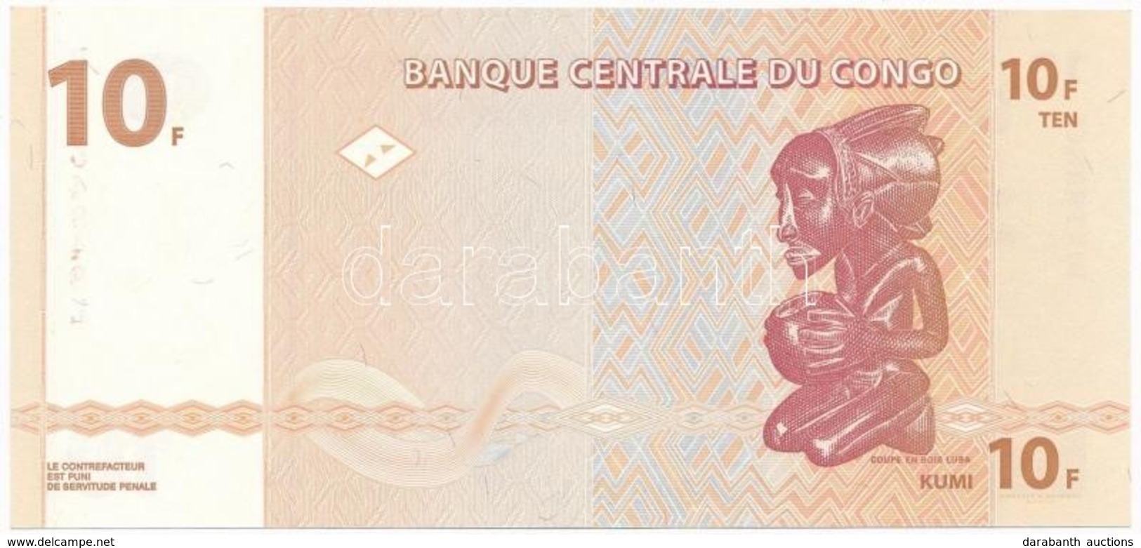 Kongó 2003. 10Fr T:I
Congo 2003. 10 Francs C:UNC - Ohne Zuordnung