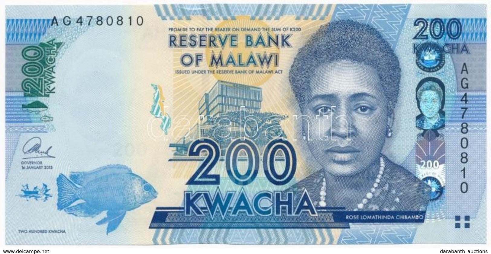 Malawi 2013. 200K T:I
Malawi 2013. 200 Kwacha C:UNC - Ohne Zuordnung