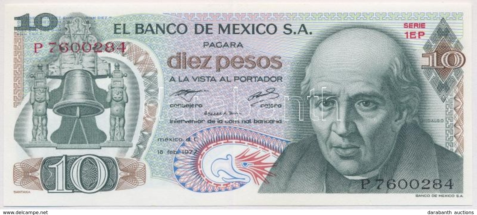 Mexikó 1977. 10P T:I
Mexico 1977. 10 Pesos C:UNC - Ohne Zuordnung