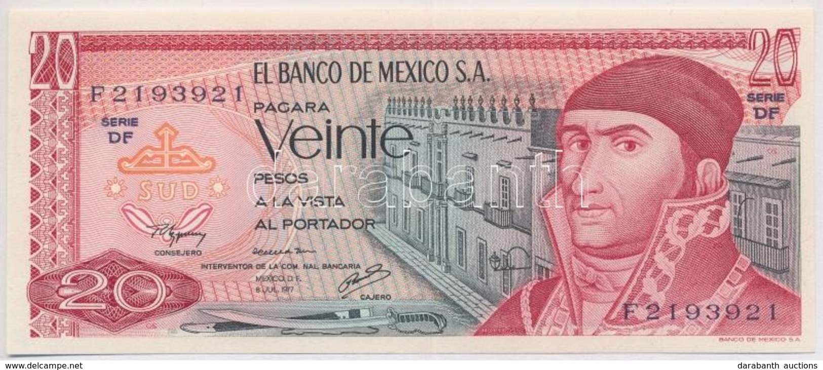 Mexikó 1977. 20P T:I
Mexico 1977. 20 Pesos C:UNC - Ohne Zuordnung