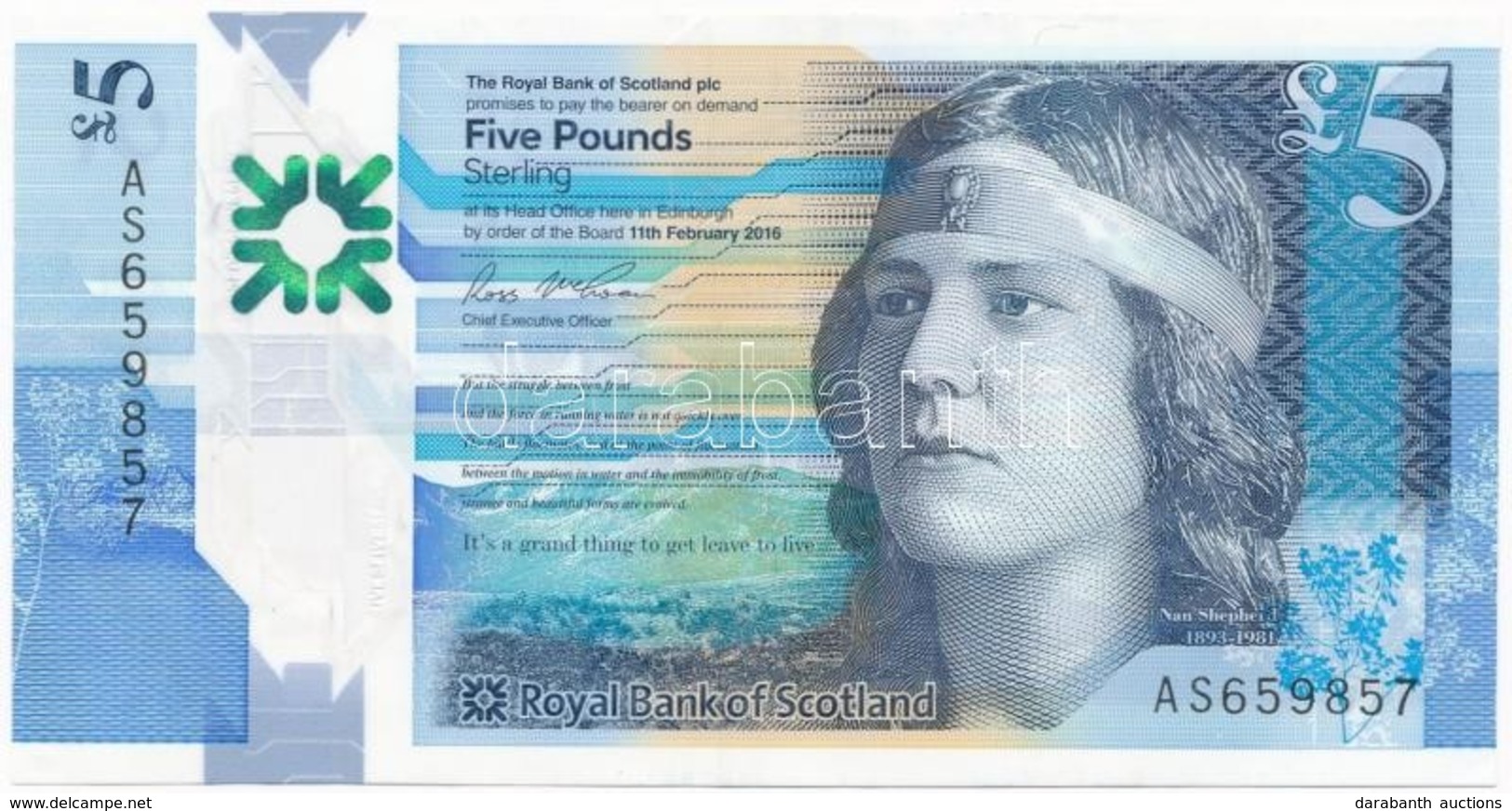 Skócia 2016. 5? T:III
Scotland 2016. 5 Pounds C:F - Sin Clasificación