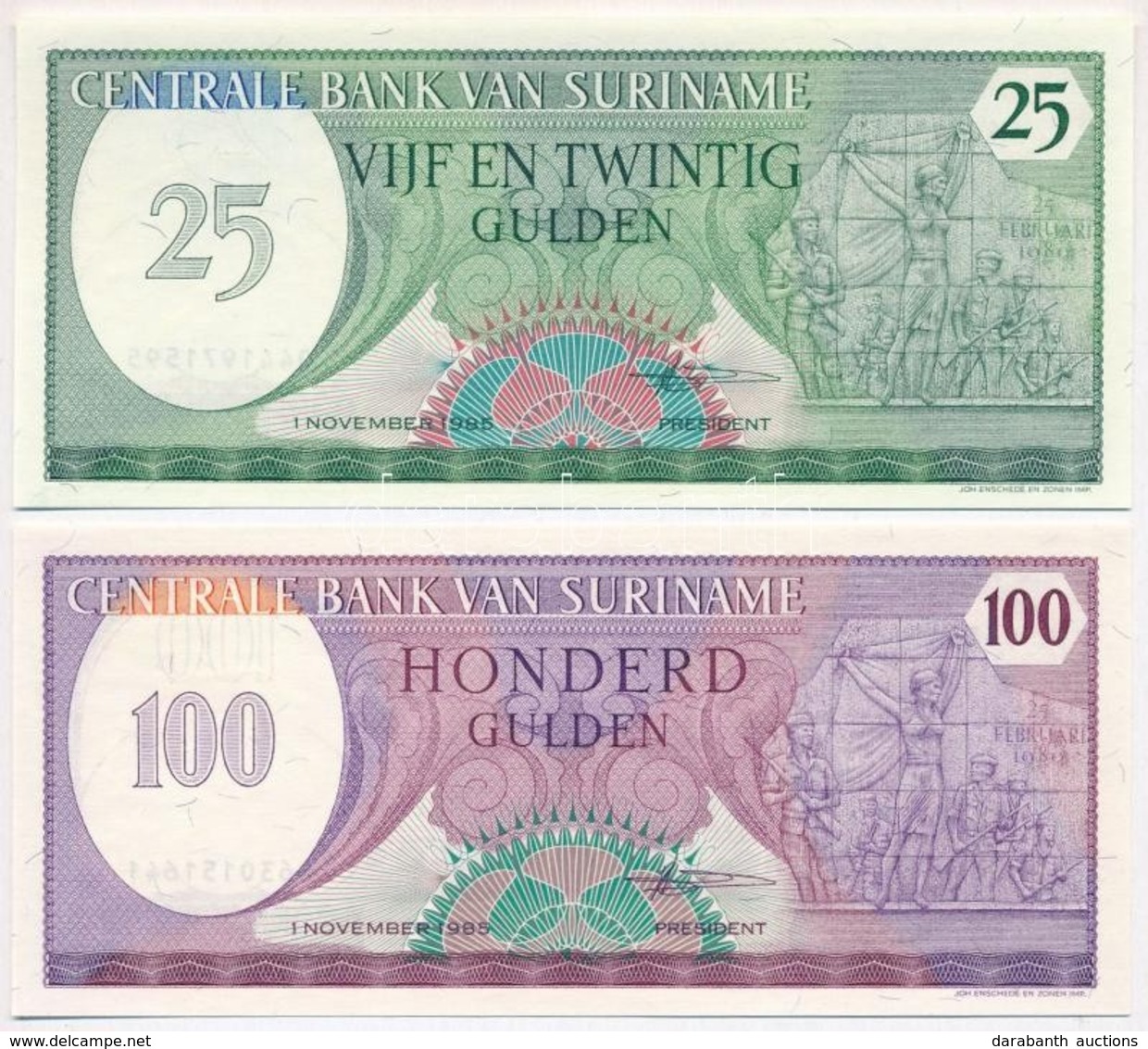 Suriname 1980. 25G + 100G T:I
Suriname 1980. 25 Gulden + 100 Gulden C:UNC - Sin Clasificación