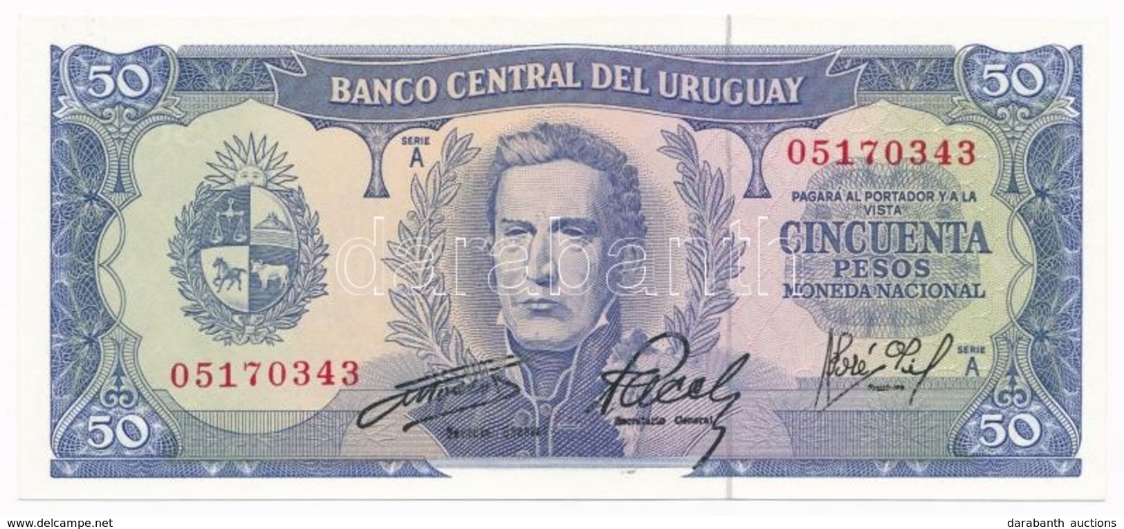 Uruguay 1967. 50P T:I
Uruguay 1967. 50 Pesos C:UNC
Krause 46 - Sin Clasificación