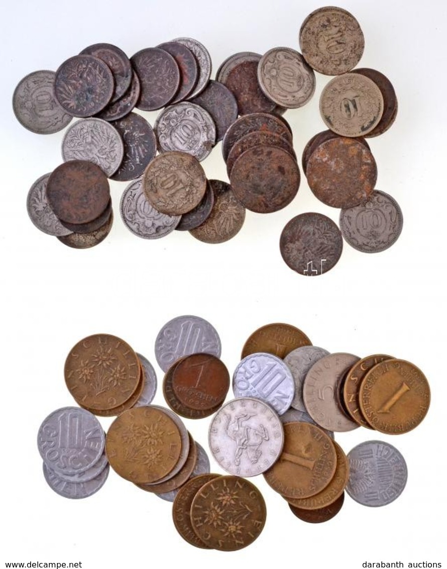 Ausztria 1895-1972. 69db-os Vegyes érme Tétel, Benne 1893. 2h és 10h T:vegyes
Austria 1895-1972. 69pcs Of Various Coins, - Sin Clasificación