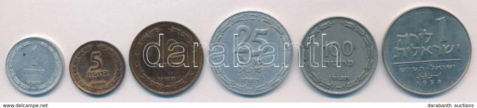 Izrael 1949-1958. 25m-1L (6xklf) T:2
Israel 1949-1958. 25 Mils - 1 Lira (6xdiff) C:XF - Sin Clasificación