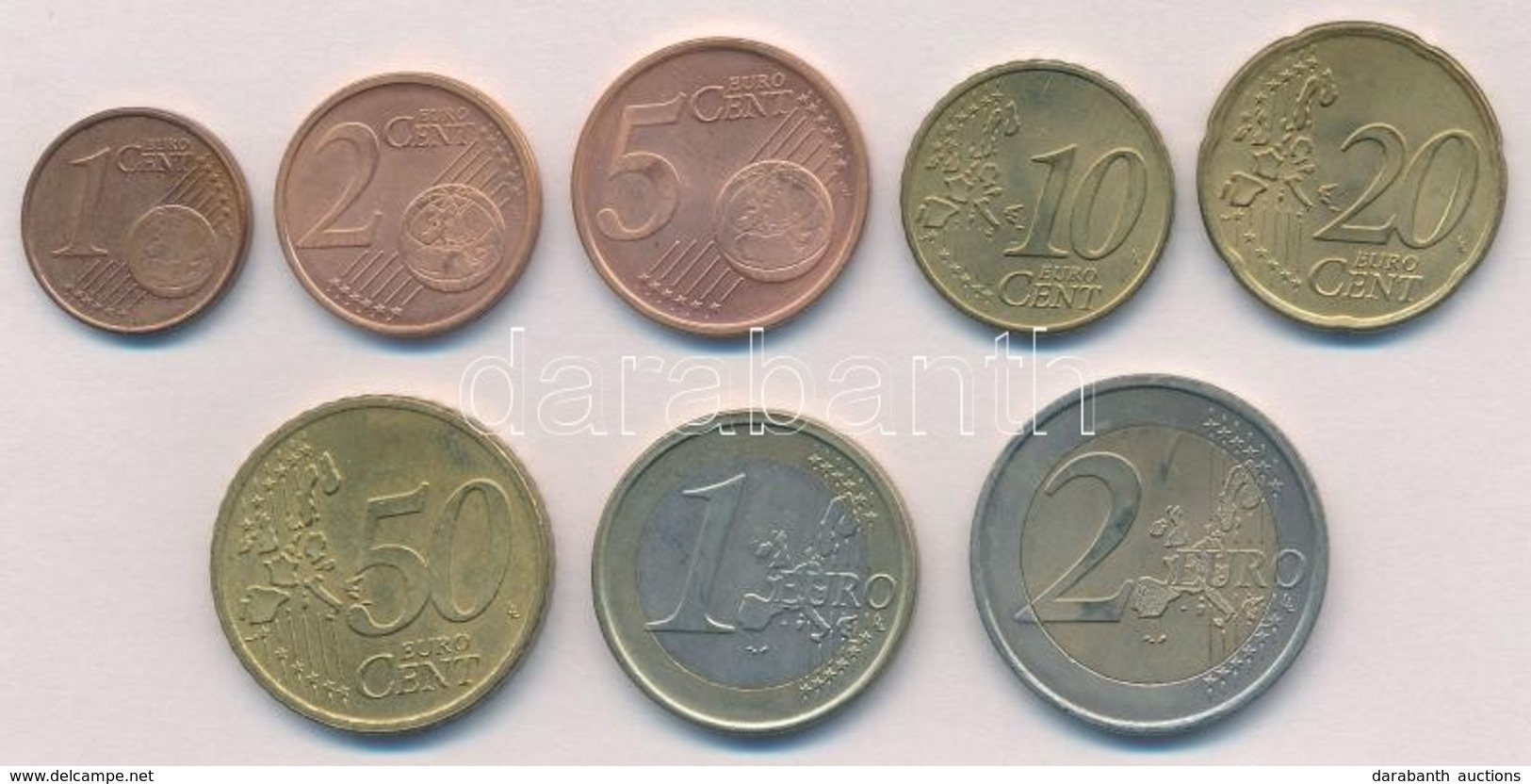 Írország 2002. 1c-2E (8xklf) Forgalmi Sor T:2
Írország 2002. 1 Cent - 2 Euro (8xdiff) Coin Set C:XF - Sin Clasificación