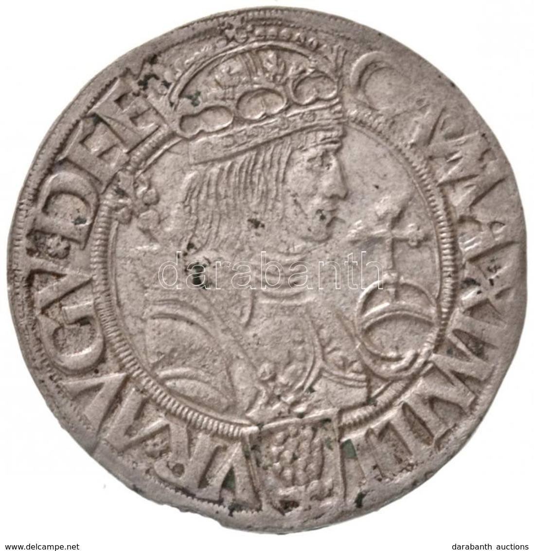 Német Államok / Augsburg / Birodalmi Kamara 1515A (MDXV) 1B Ag 'IV. Eberhard' (3,56g) T:2 Kis Ph. / 
German States / Aug - Sin Clasificación