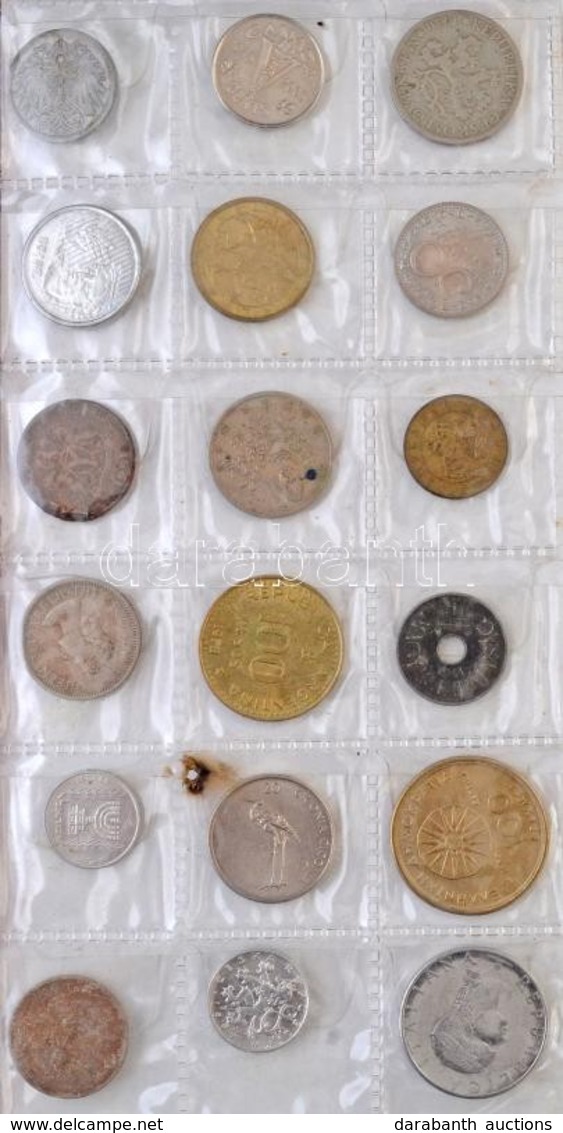 Vegyes: 72db-os Fémpénz Tétel A Világ Minden Tájáról, Kisalakú érmeberakóba T:vegyes
Mixed: 72pcs Of Coins From All Arou - Sin Clasificación
