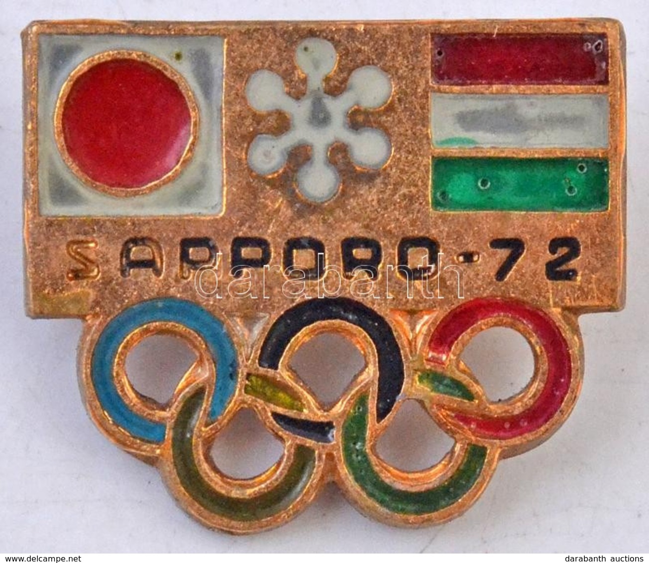 1972. 'Sapporo 72' Festett Olimpiai Jelvény (15,5x18,5mm) T:2 - Sin Clasificación