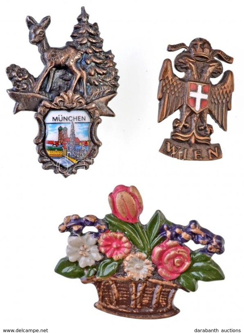 3db-os Német és Osztrák Jelvény Tétel, Közte Cserkészjelvény Is T:2
3pcs Of German And Austrian Badges, Including Scout  - Ohne Zuordnung