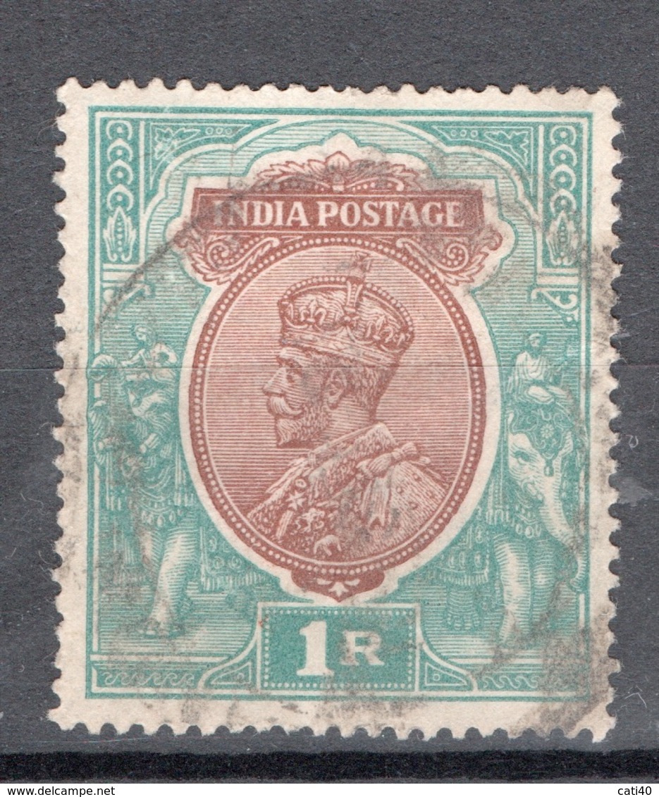 INDIA POSTAGE 1 R. Verde E Bruno - Altri & Non Classificati