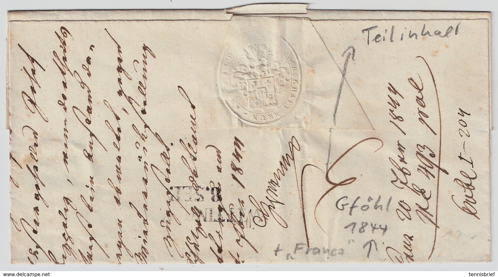 Österreich, 1844, Klar  " Gföhl " ,  Nieder-Ästerreich A625 - ...-1850 Voorfilatelie