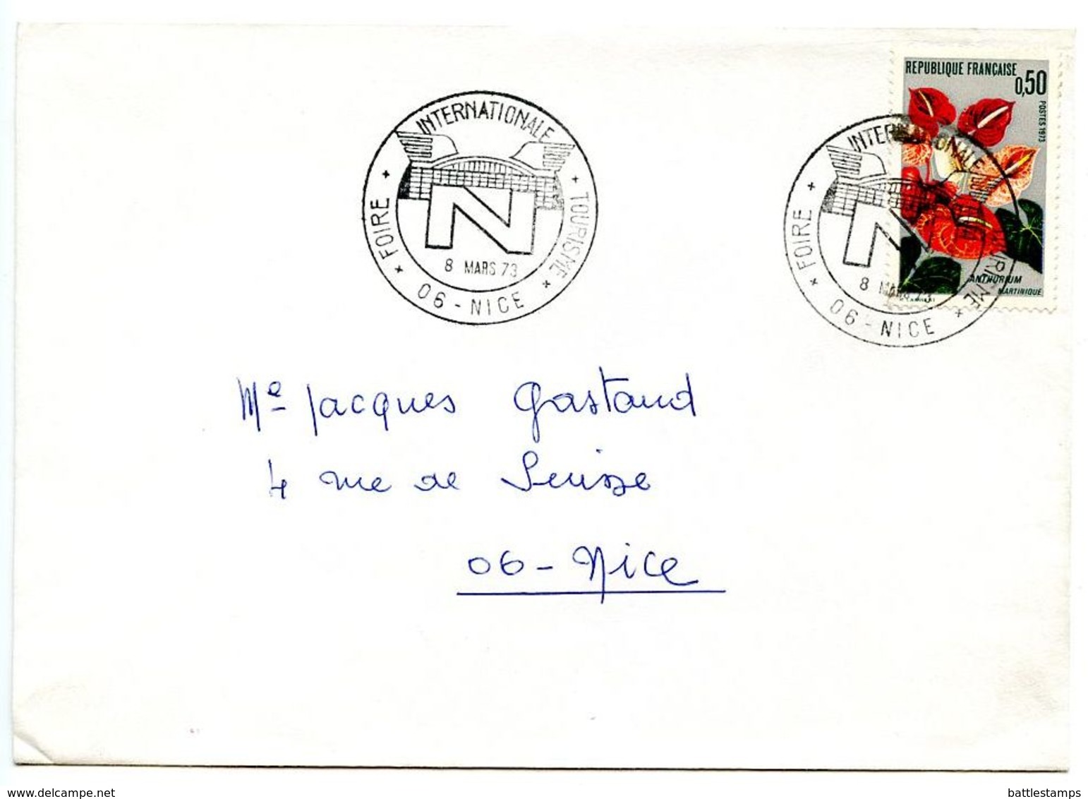 France 1973 Philatelic Cover Nice, International Tourism Fair - Commemorative Postmarks