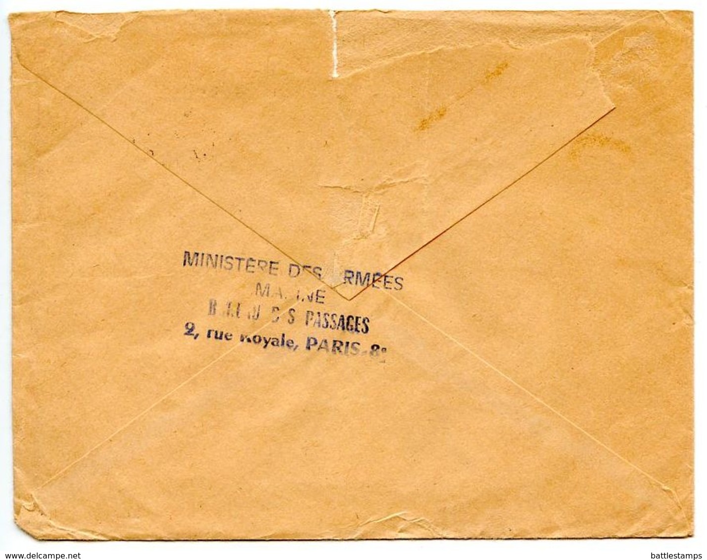 France 1970 Military Cover Paris Naval - Ministere Des Armees - Naval Post
