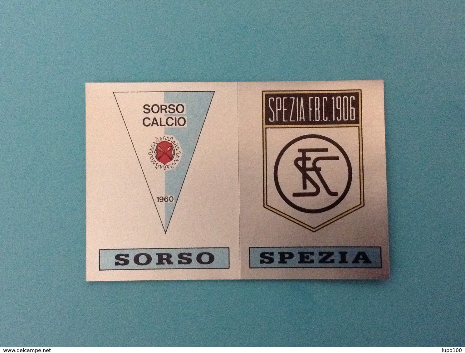 FIGURINA CALCIATORI PANINI 1985 1986 N. 592 SCUDETTO SORSO SPEZIA - NUOVA - Edizione Italiana