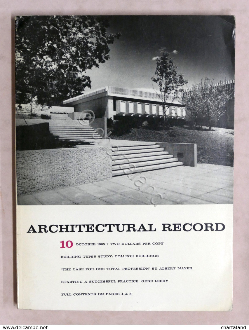 Rivista Architettura - Architectural Record N° 10 Ottobre 1965 - Non Classificati