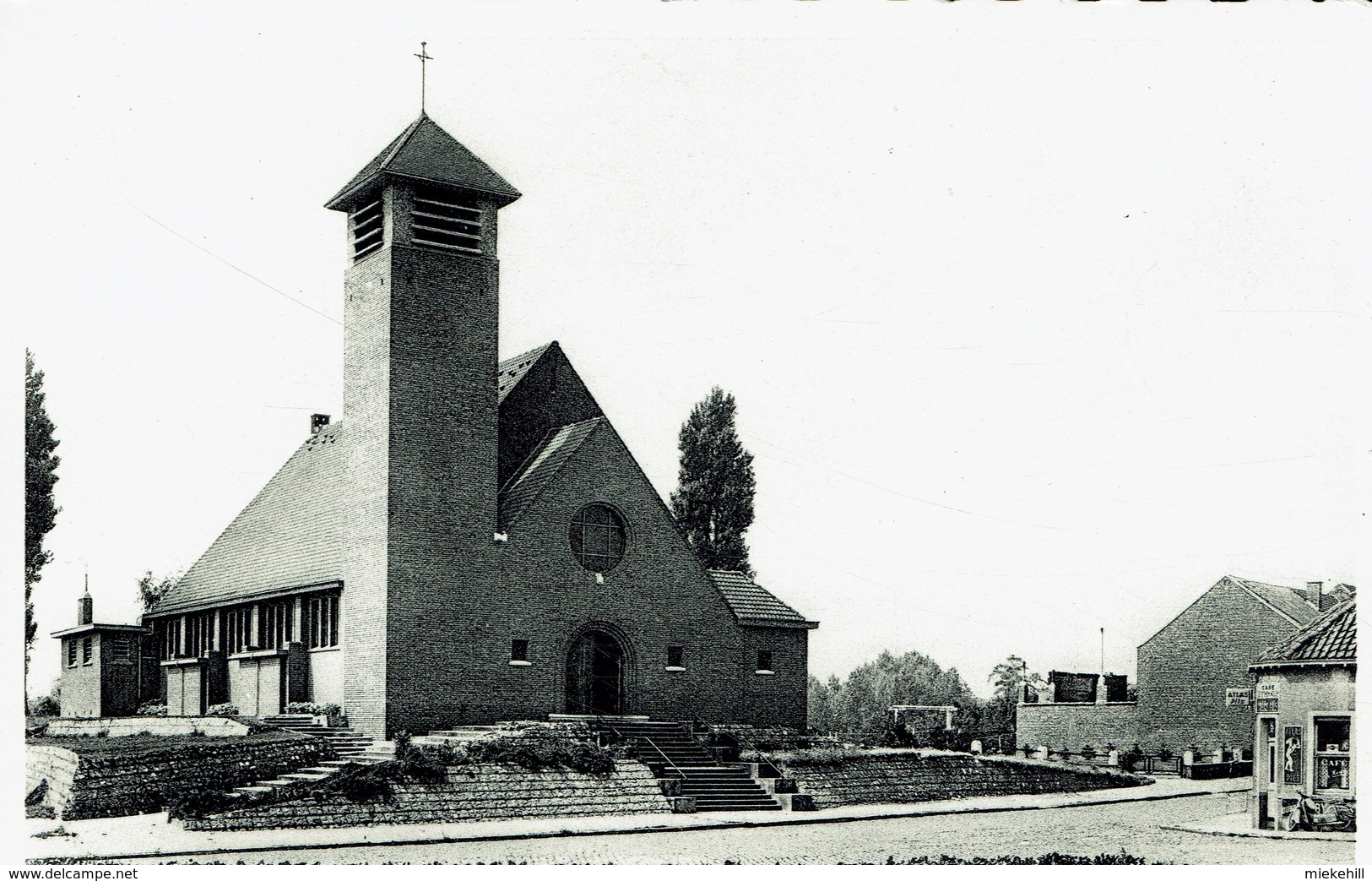 DENDERLEEUW-KERK HUISEGEM-publicité Bière Atlas Pils - Denderleeuw