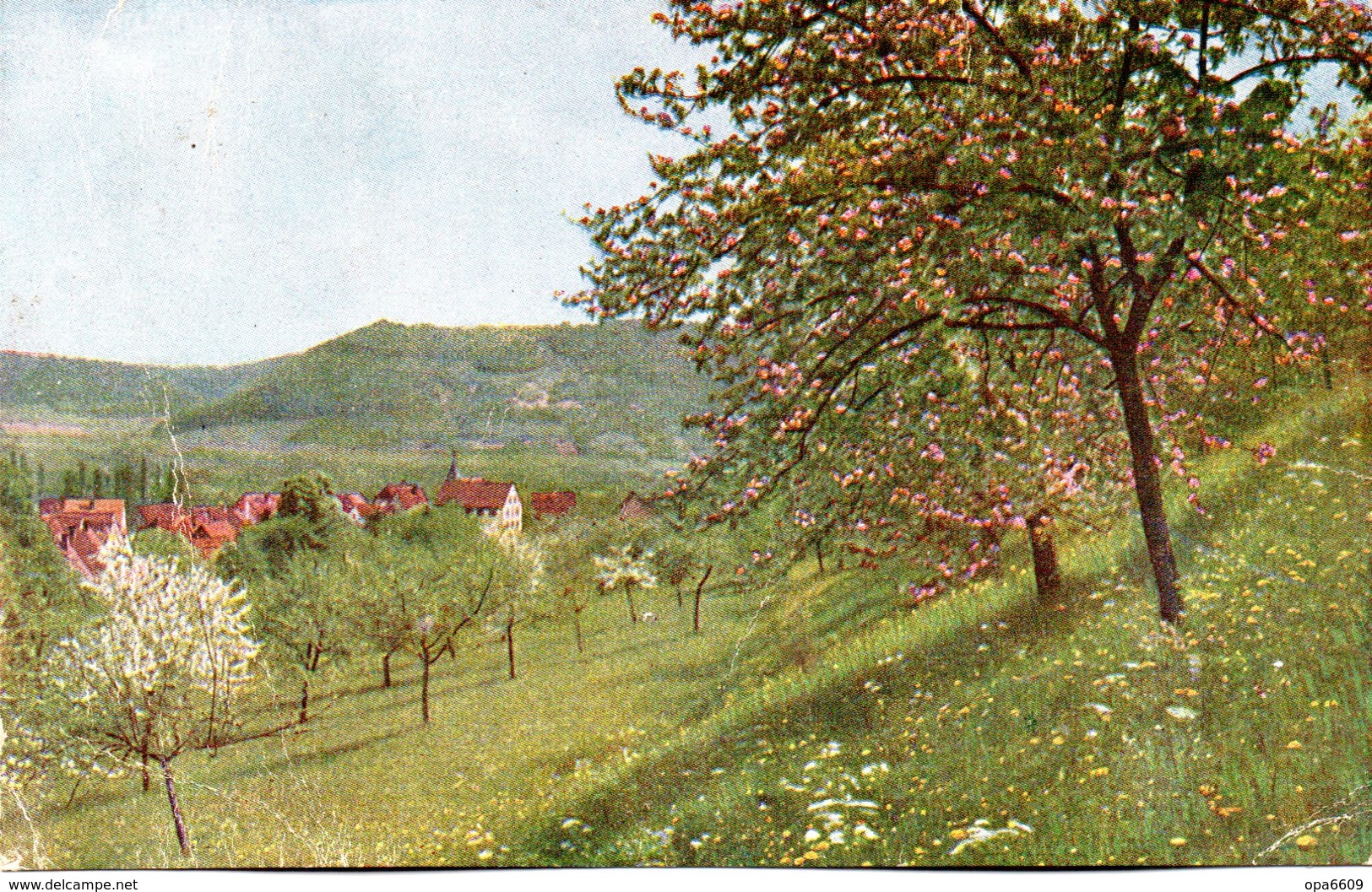 Original Farb.Künstler Postkarte,1.WK: "blühende Landschaft" Als Feldpost Gelaufen 1.6.18 Nach NÜRNBERG - Guerre 1914-18