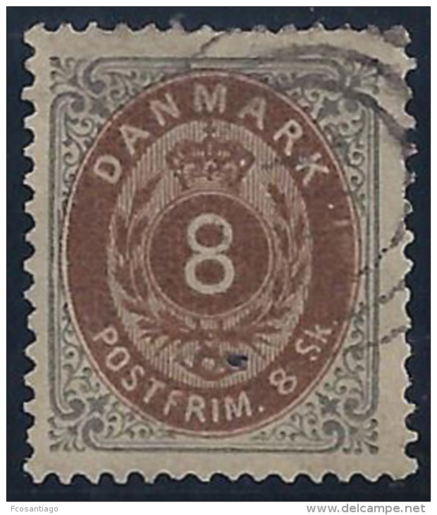 DINAMARCA 1870 - Yvert #19 - VFU - Usado