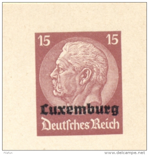 Luxemburg - 1940 - 3x Ganzsache Deutsche Besetzung - Hindenburg Mit Luxemburg Aufdruck - Not Used - Interi Postali