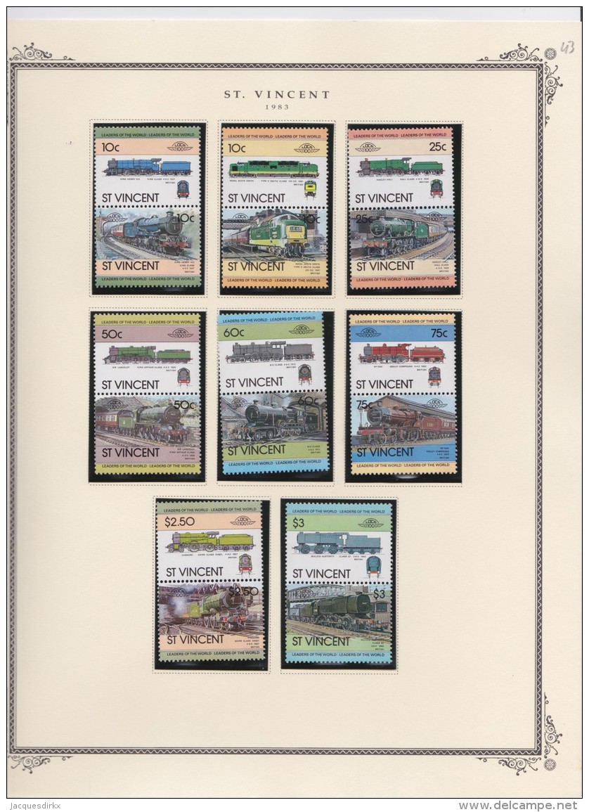 St  Vincent     .             Page  With Stamps    ,    **     .    MNH   .  /   .   Postfris - St.Vincent (1979-...)