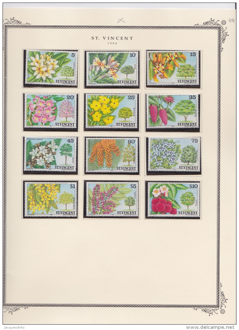 St  Vincent     .             Page  With Stamps    ,    *     .    Mint-hinged   .  /   .  Ongebruikt - St.Vincent (1979-...)