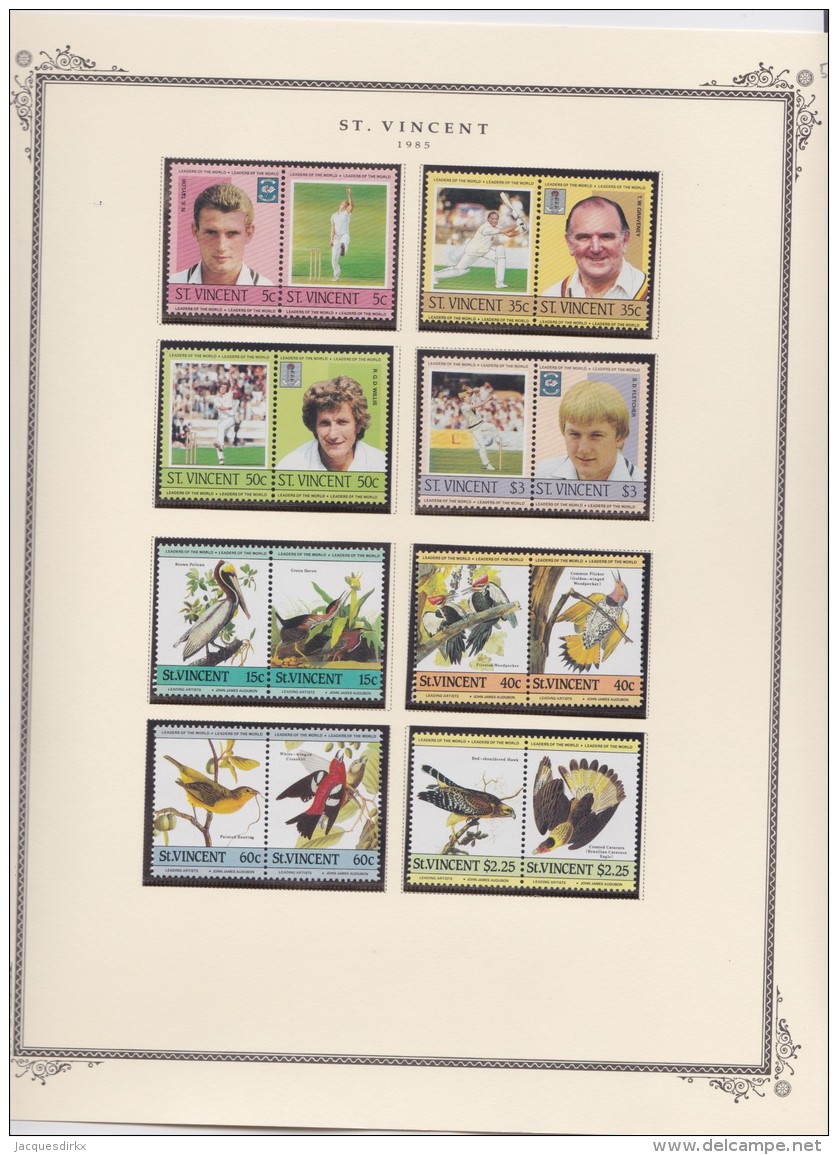 St  Vincent     .           Page With Stamps    ,    **     .    MNH   .  /   .   Postfris - St.Vincent (1979-...)