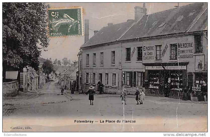 Folembray           02      Place Du Marché        (  Pli Voir Scan) - Sonstige & Ohne Zuordnung