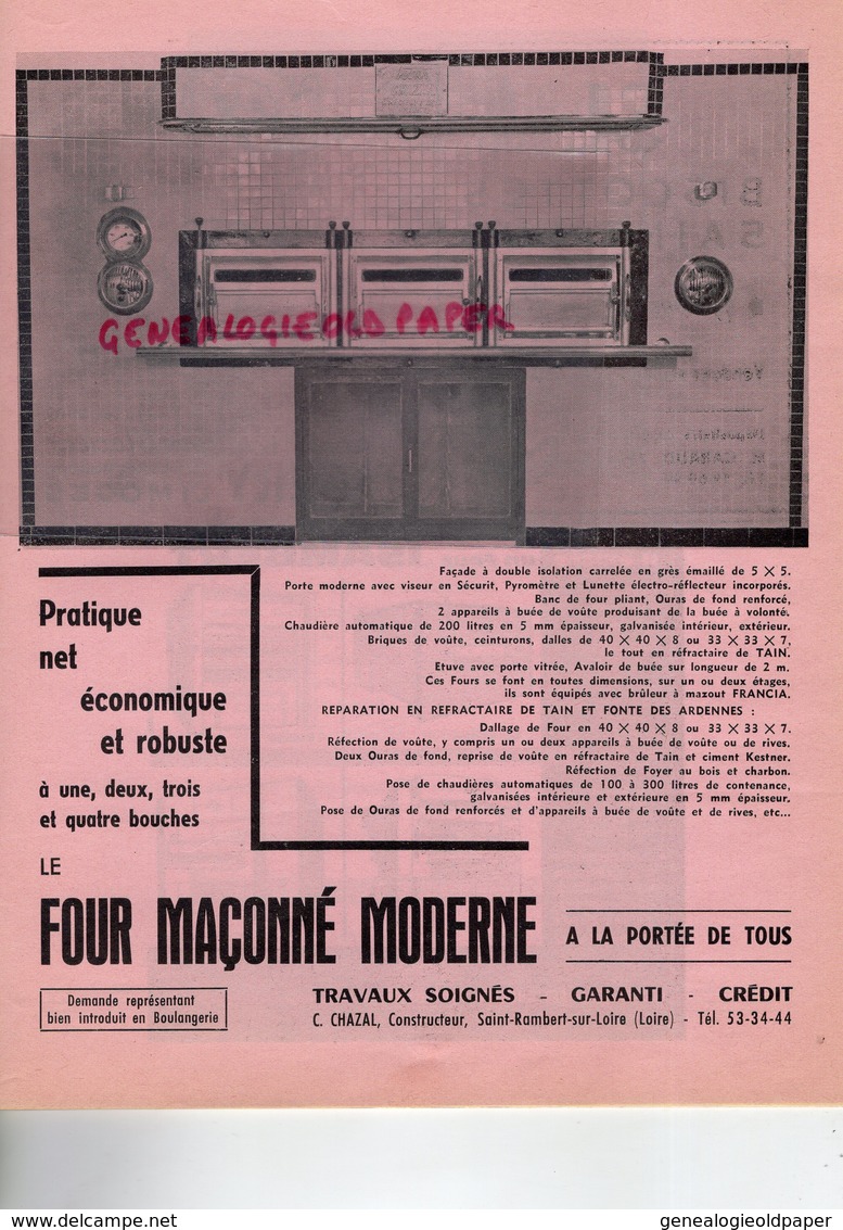 87-LIMOGES-BERNEUIL BLONBULLETIN LE BOULANGER ET PATISSIER LIMOUSINS-BOULANGERIE PATISSERIE- N° 9- 1965-MINOTERIE MAZIN-