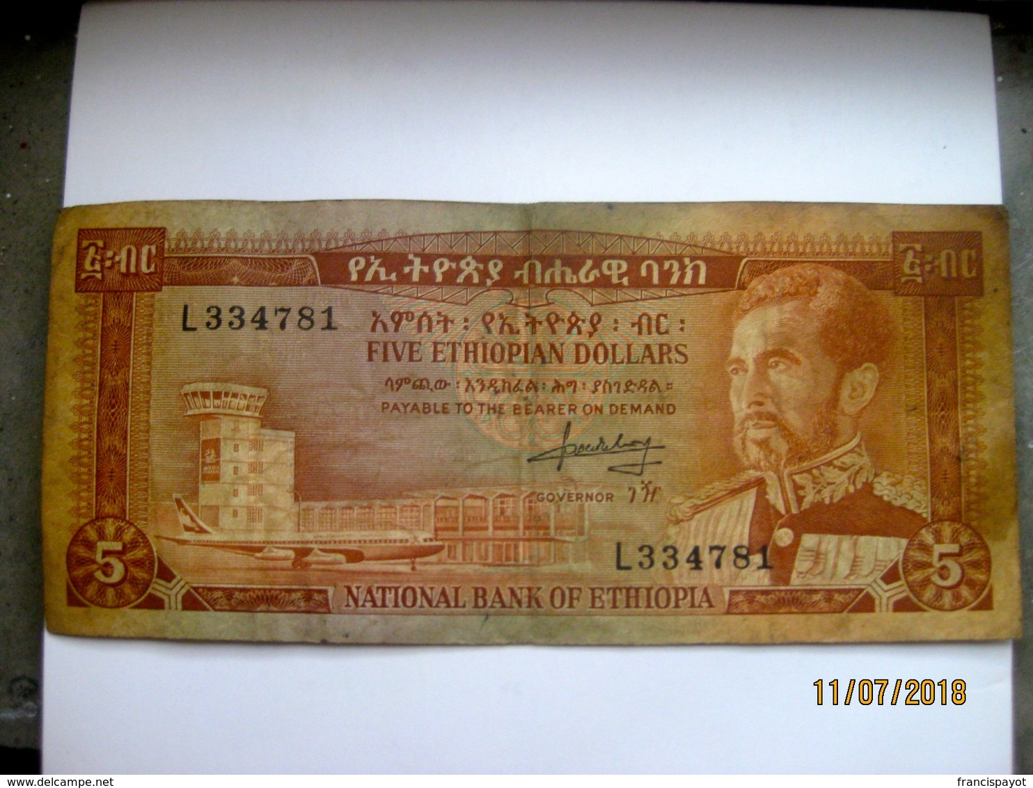 Ethiopie: 5$ ET 1966 - Ethiopie