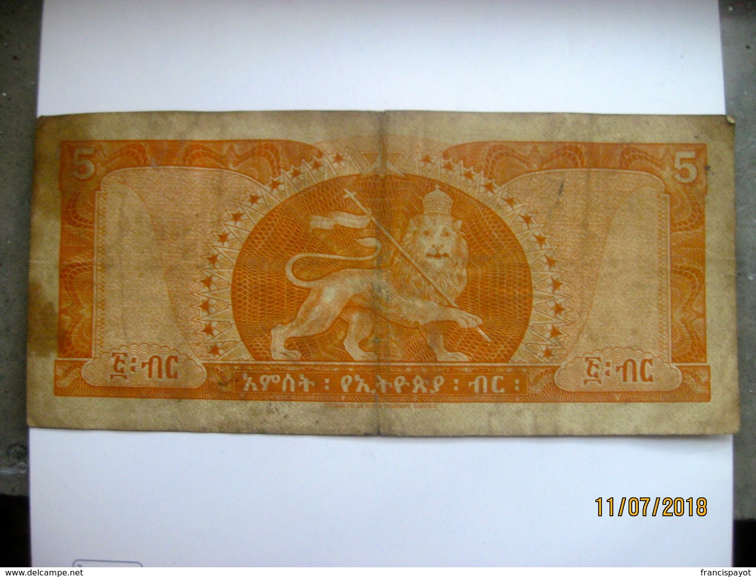 Ethiopie: 5$ ET 1966 - Ethiopie