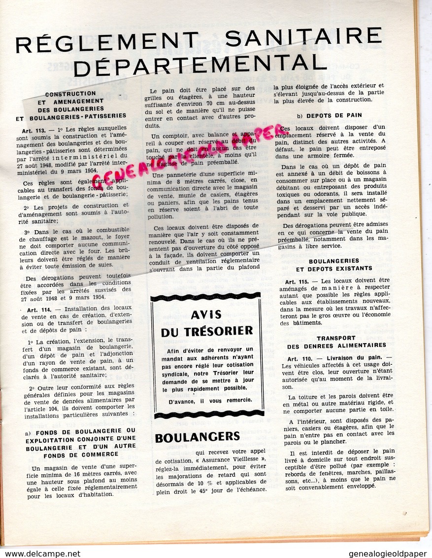 87-LIMOGES-BLOND BERNEUIL BULLETIN LE BOULANGER PATISSIER LIMOUSINS-BOULANGERIE PATISSERIE- N° 8-1966-MINOTERIE MAZIN-