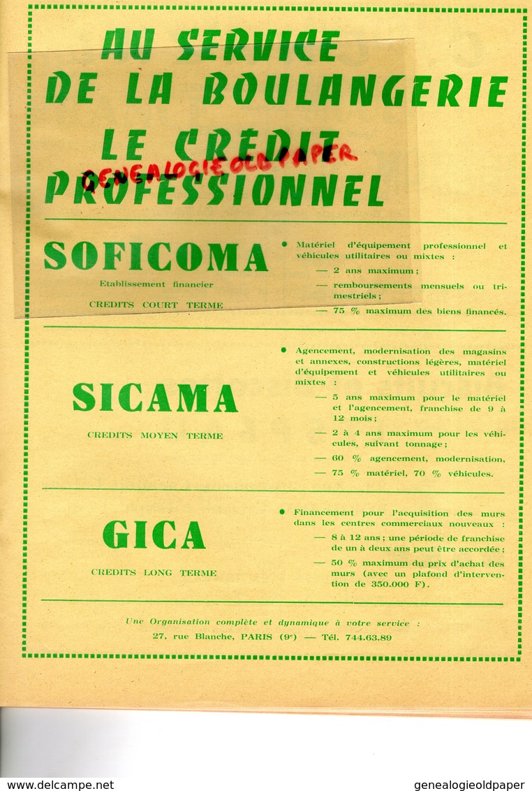 87-LIMOGES-BULLETIN  INFORMATION LE BOULANGER ET PATISSIER LIMOUSINS-BOULANGERIE PATISSERIE- N° 8-1966-MINOTERIE MAZIN-