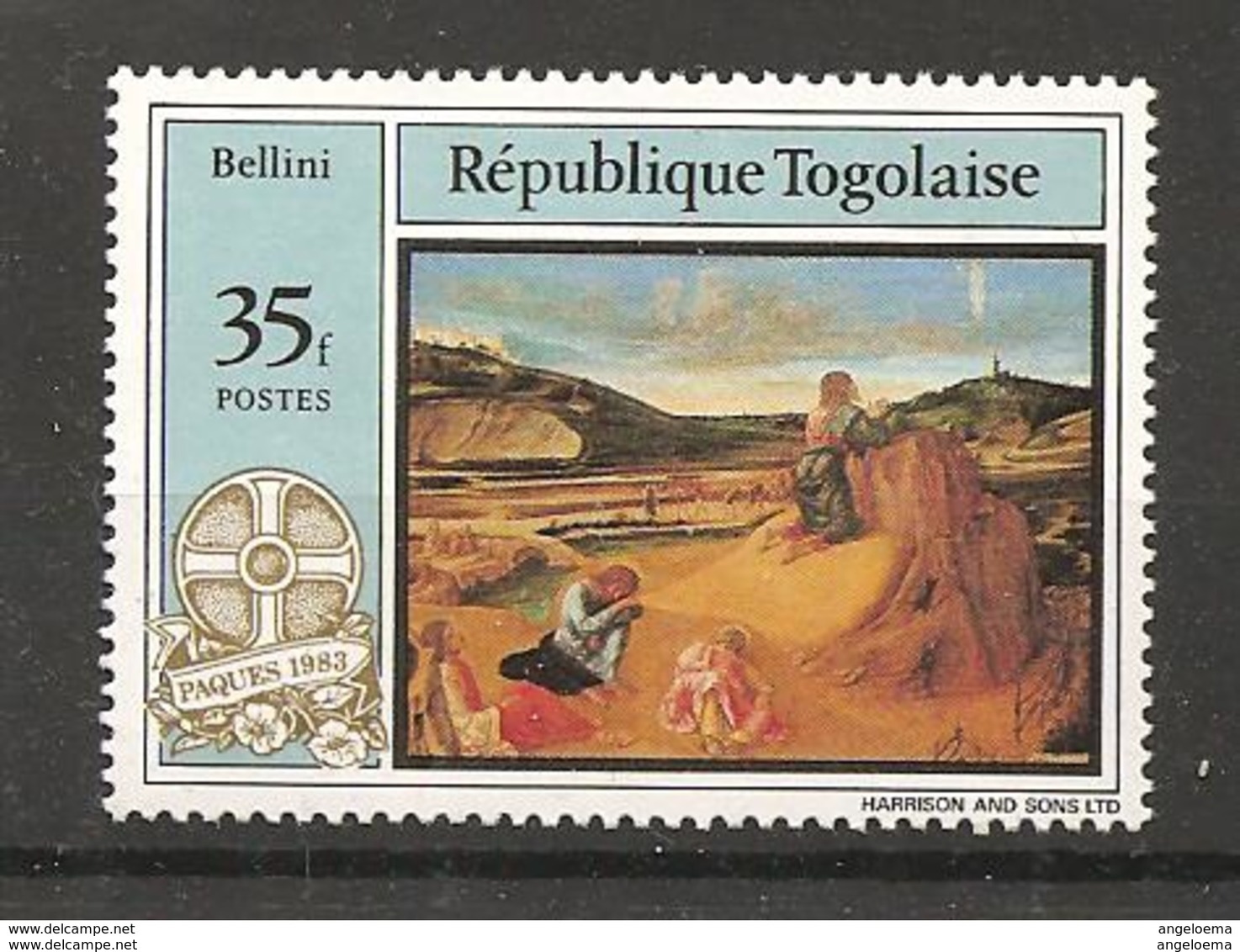 TOGO - 1983 GIOVANNI BELLINI Orazione Nell'orto Dei Jezemani (National Gallery, Londra) Nuovo** MNH - Cristianismo