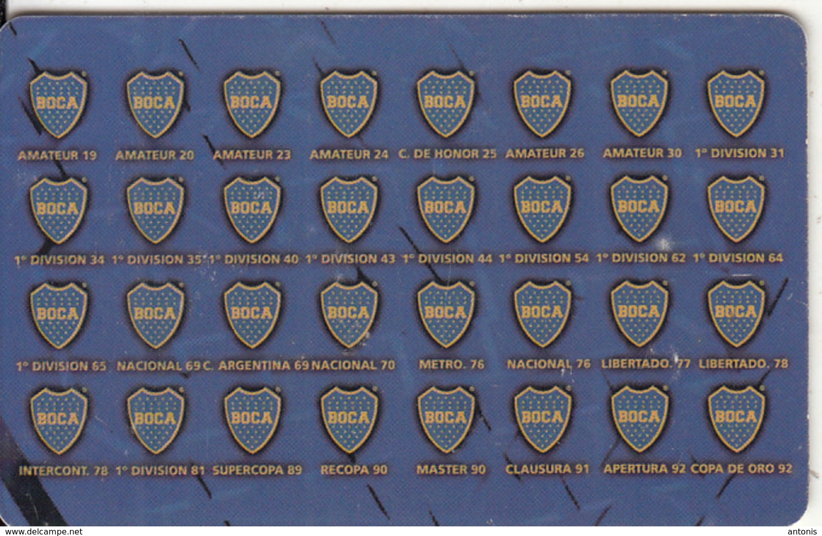 ARGENTINA(chip) - C.A.Boca Juniors, Telefonica Telecard((F 95), Chip GEM1, 01/98, Used - Argentinien