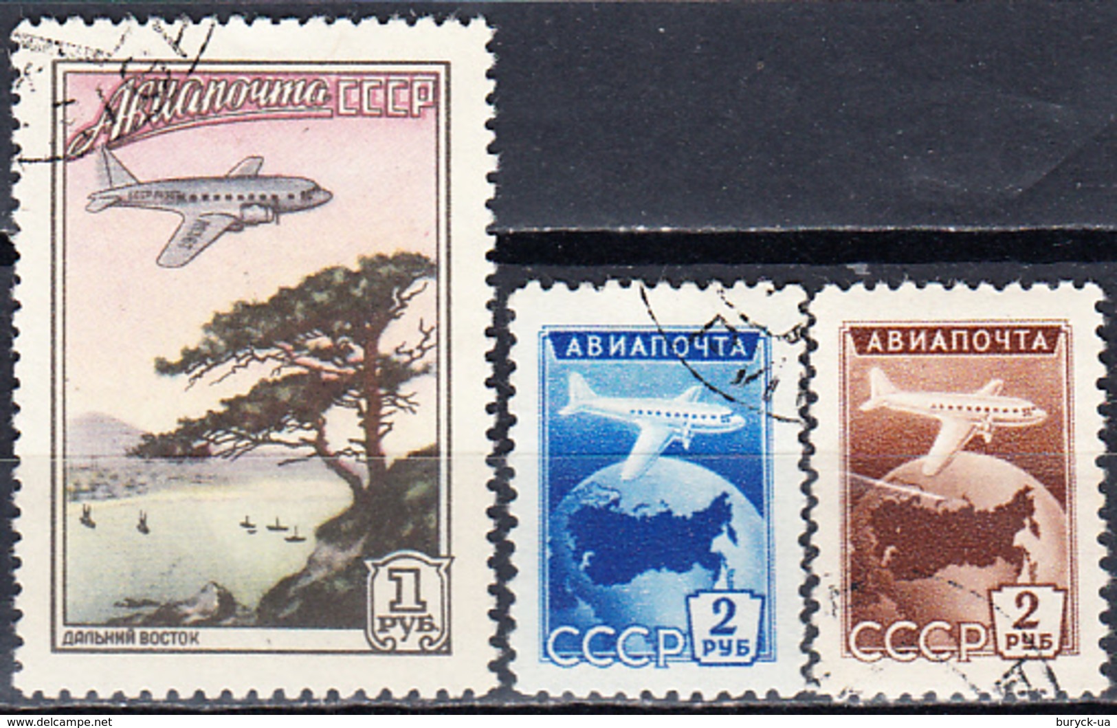 USSR 1955 Airplane Airmail MiNr. 1760-62 - Gebraucht