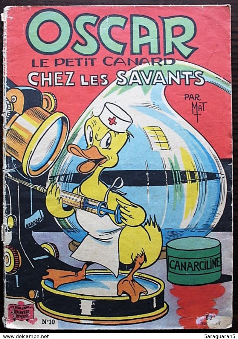 BD OSCAR LE PETIT CANARD - 10 - Oscar Chez Les Savants - Rééd. 1956 - Oscar