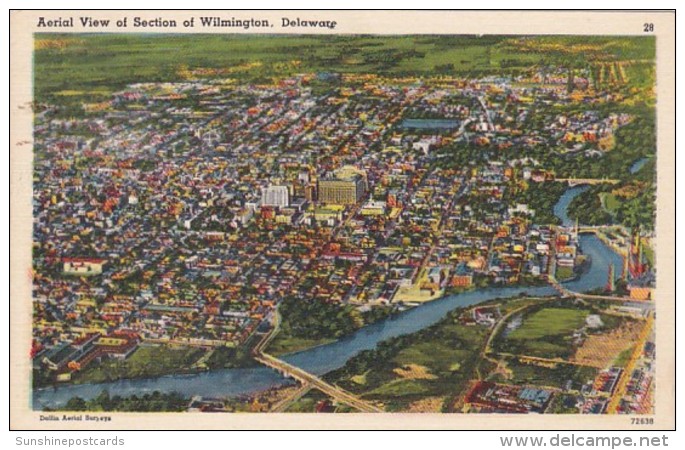 Delaware Wilmington Aerial View 1952 - Wilmington