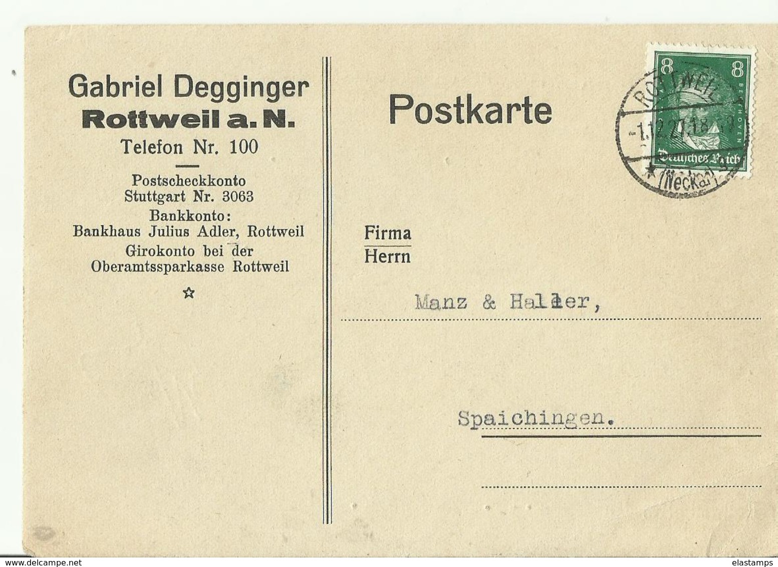 DR GS 1927 ROTTWIEL - Andere & Zonder Classificatie