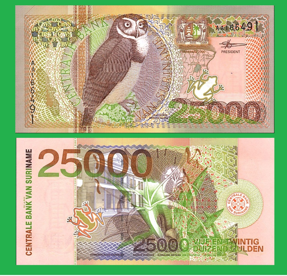 SURINAME  2500 GULDEN 2000 - REPLICA --  REPRODUCTION - Suriname