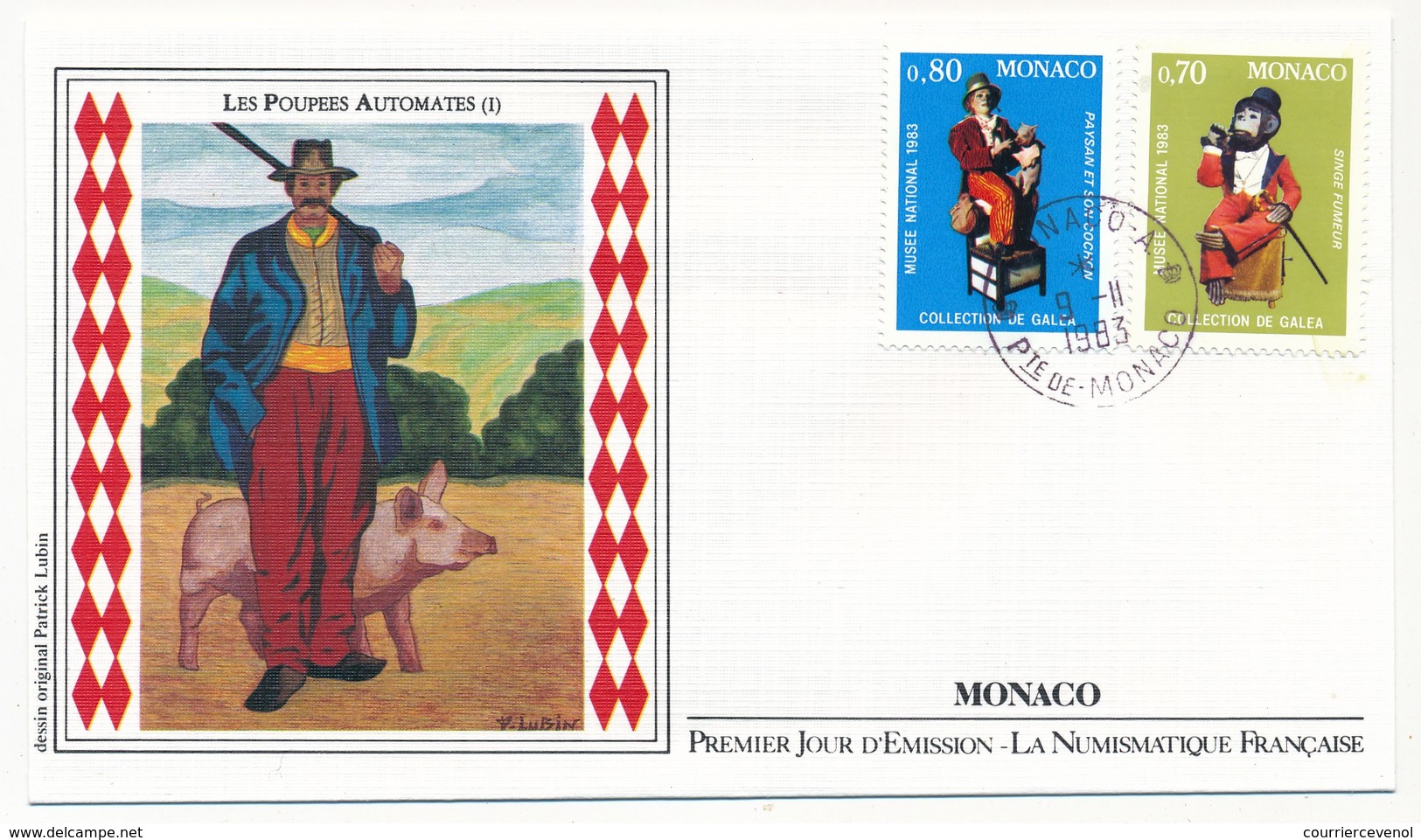 MONACO => 5 Enveloppes FDC - Les Poupées Automates - Premier Jour 1983 - FDC