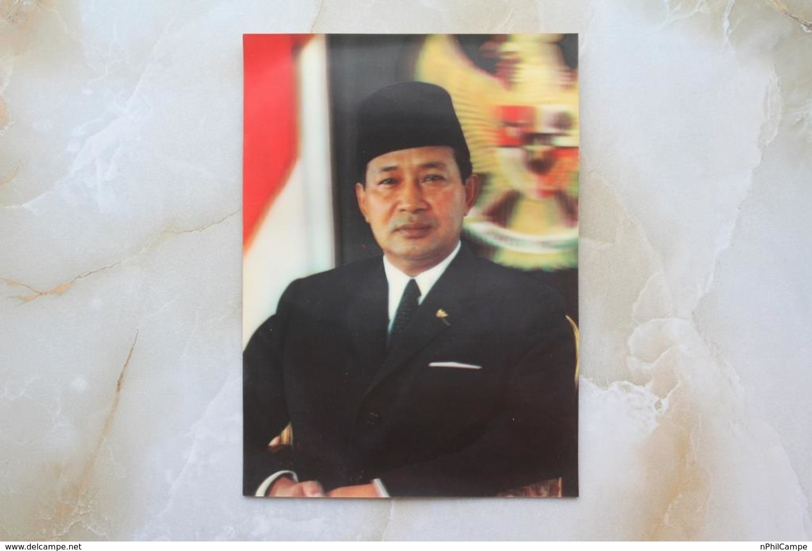 #6-INDONESIA POSTCARD 1970s 3D CARD(TOP STEREO), THE SOEHARTO, PRESIDEN REP. INDONESIA - Indonesia