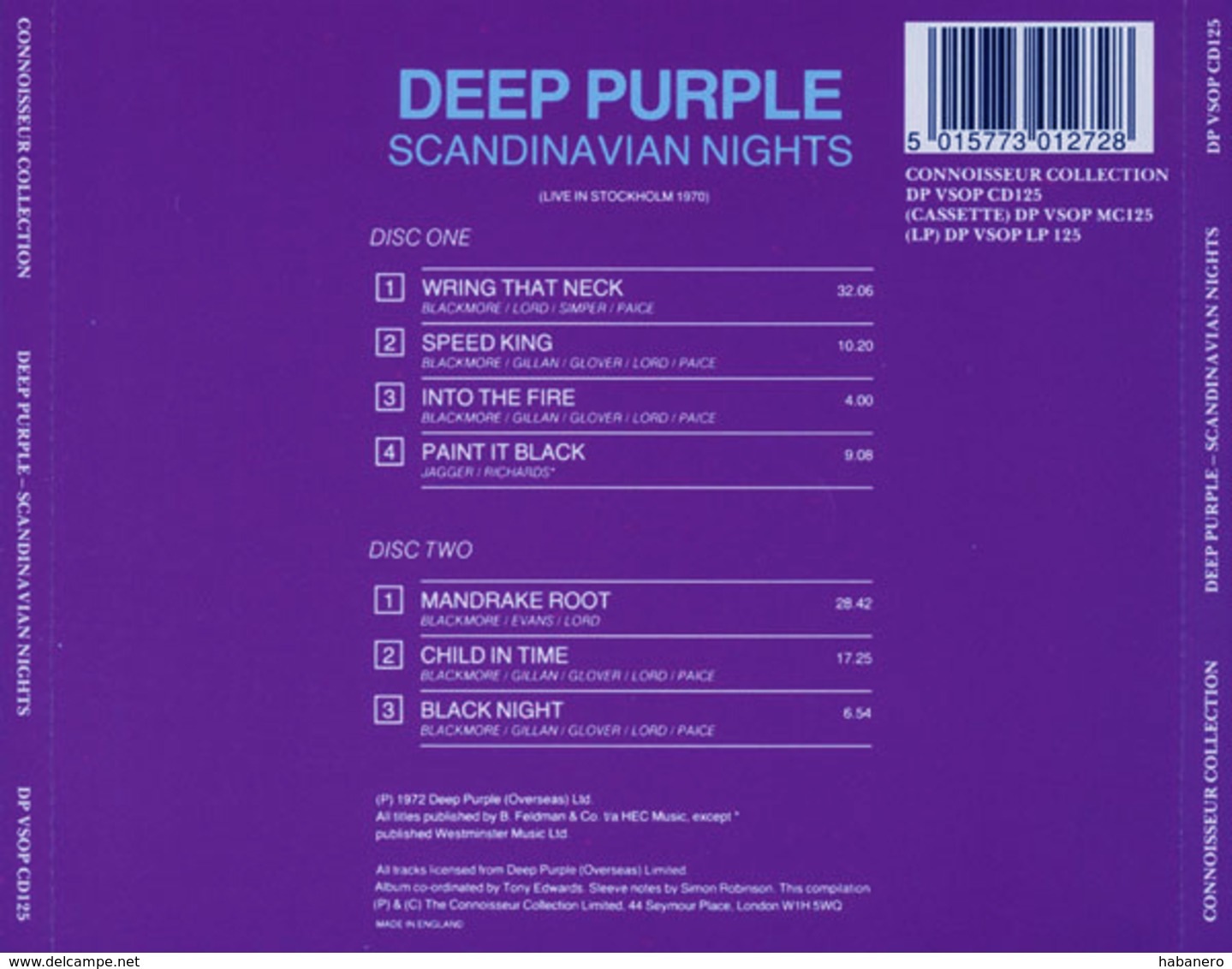 DEEP PURPLE - SCANDINAVIAN NIGHTS 2CD (LIVE IN STOCKHOLM 1970) - Rock