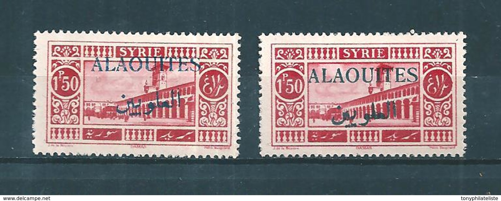 Colonie Timbres D'Alaouites De 1925/30  N°28 + 28a (Scht Noire) Neufs * Cote 51€40 - Unused Stamps