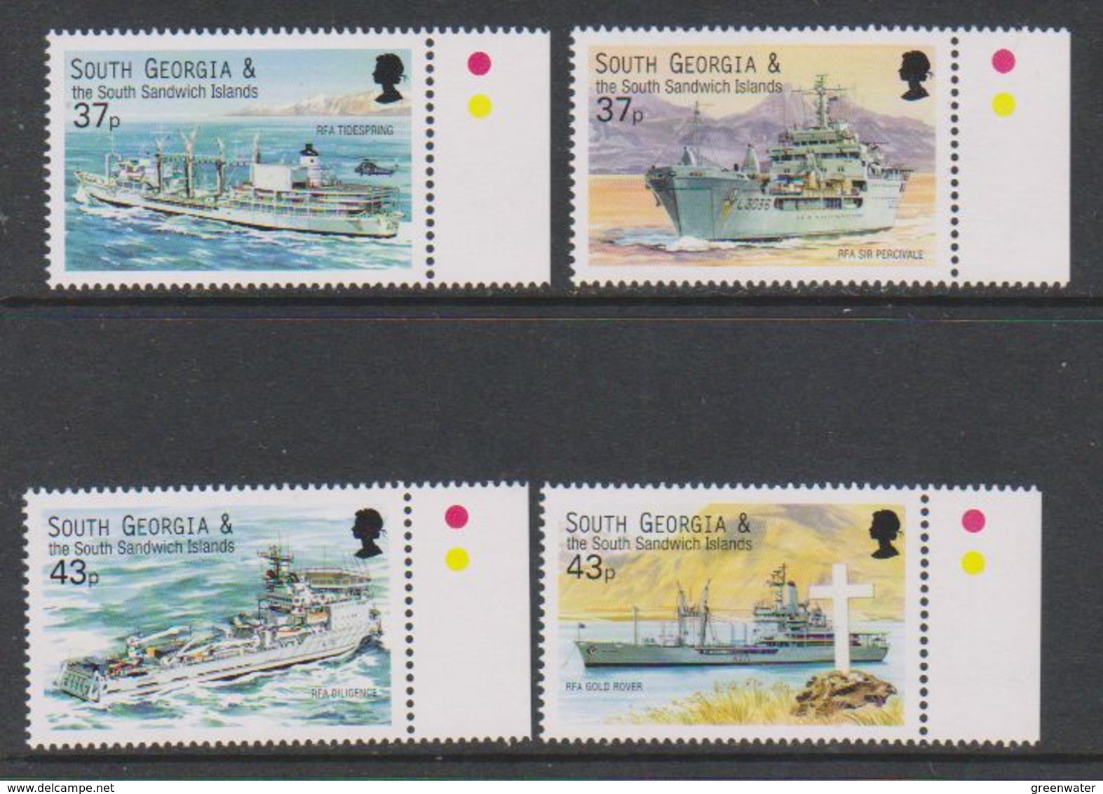 South Georgia 2001 Auxiliary Fleet 4v (+margin)  ** Mnh (39453I) - Zuid-Georgia